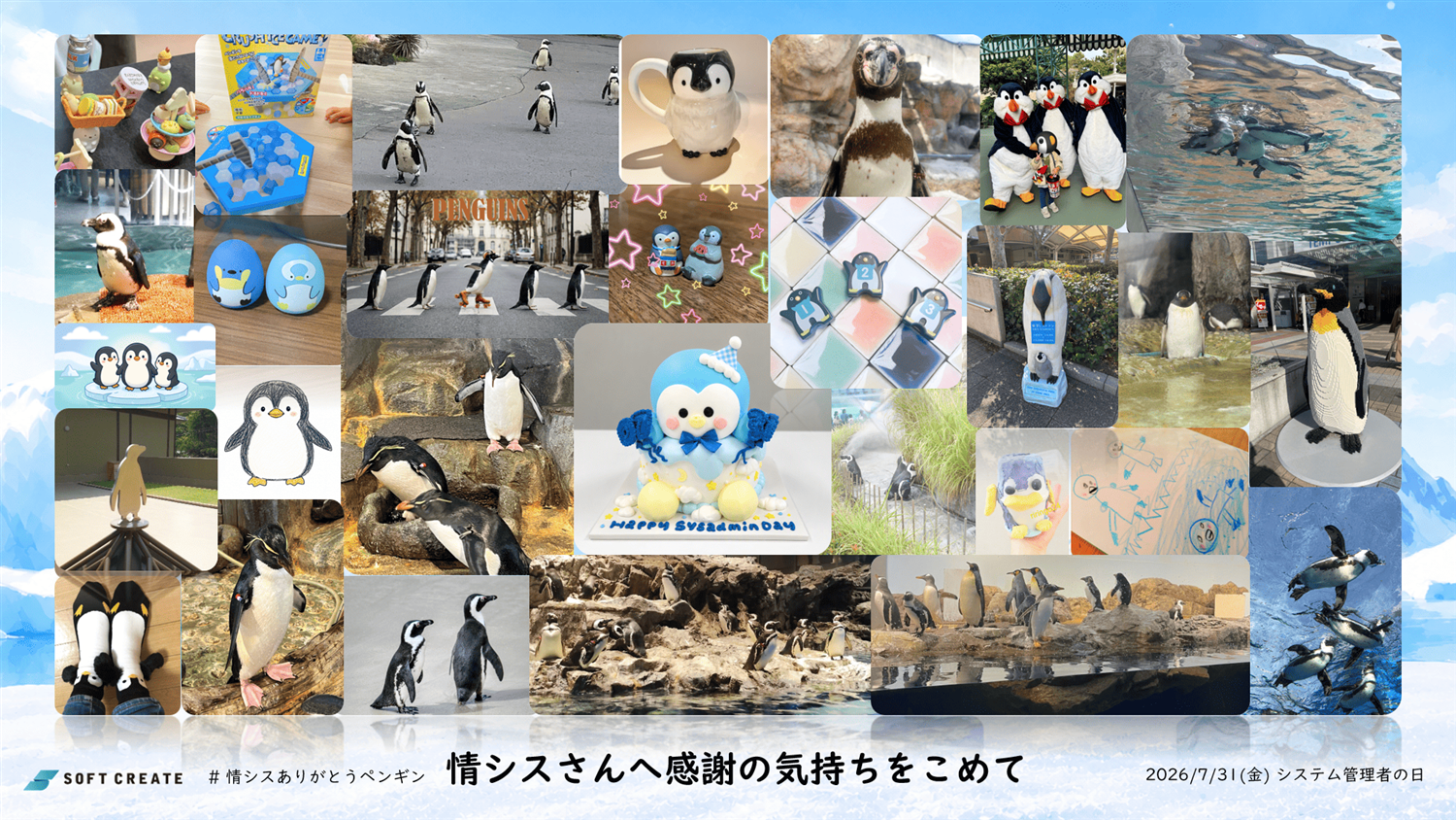 集まったペンギン達
