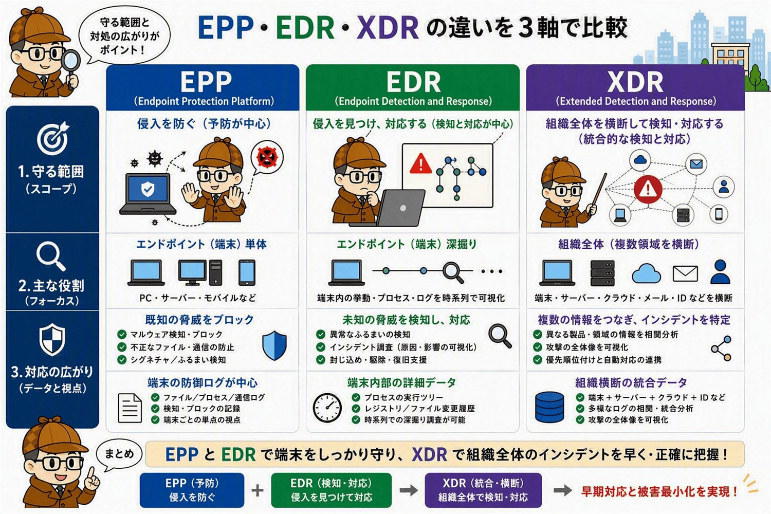 EPP・EDR・XDR の関係