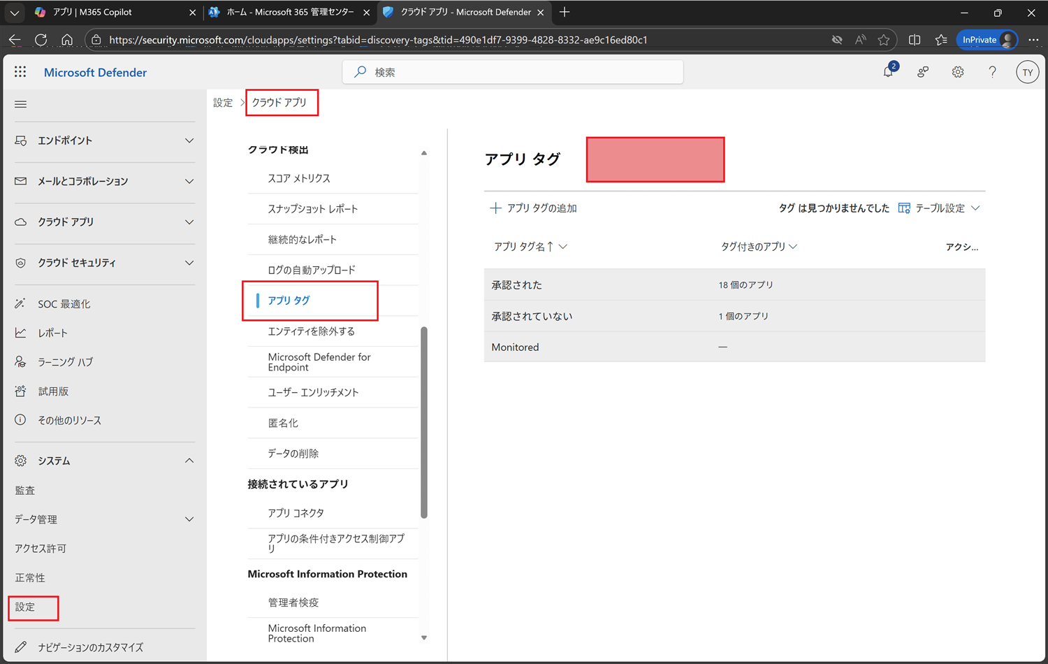 対象のプロファイル