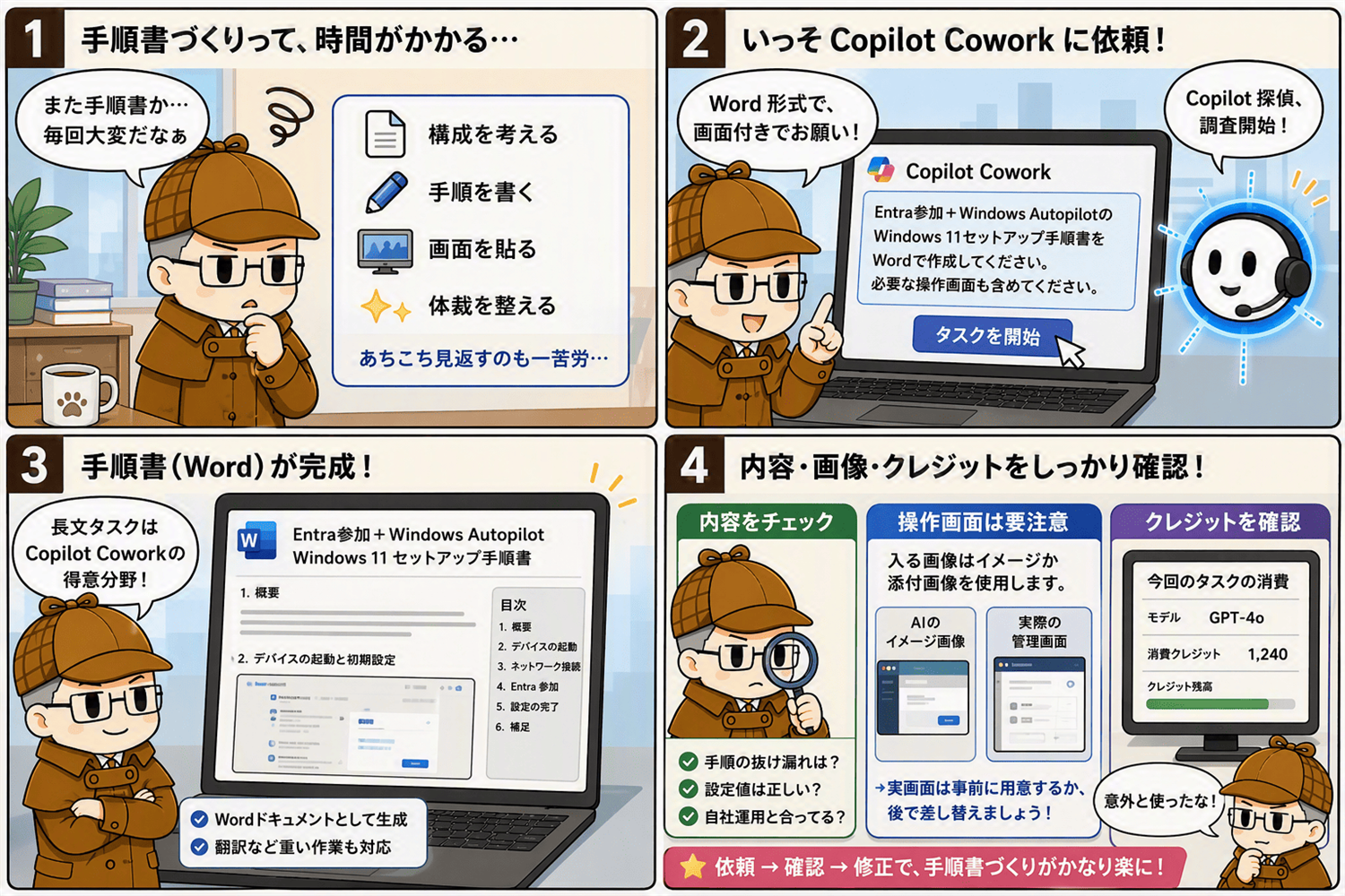 Copilot Cowork に「手順書の作成」を依頼してみよう