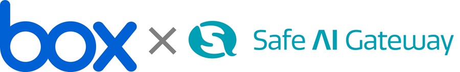BoxとSafe AI Gatewayのロゴ