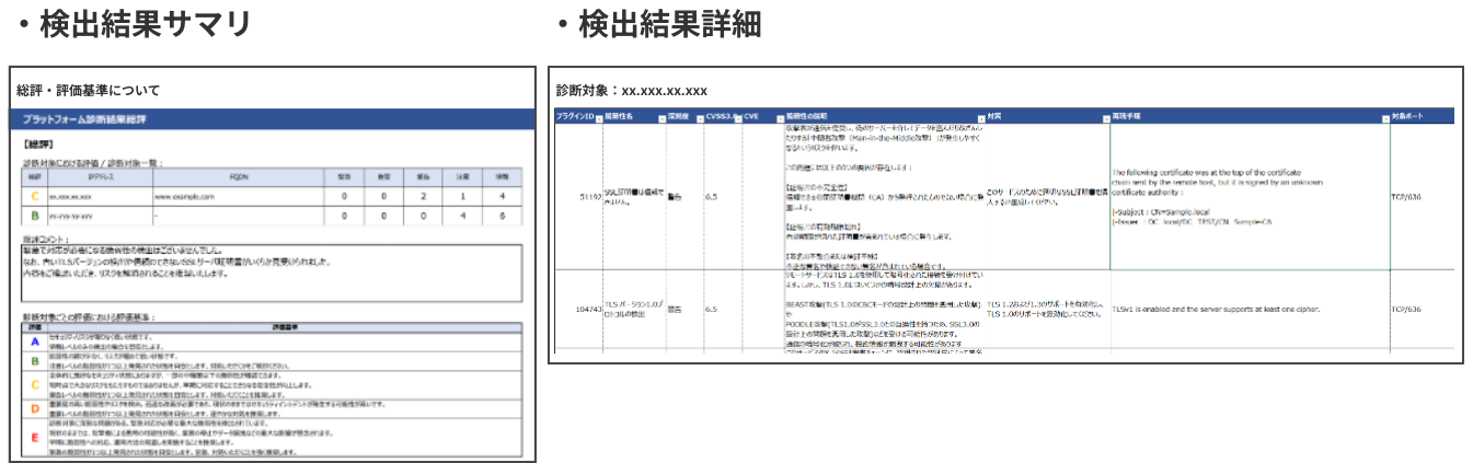 診断結果報告書