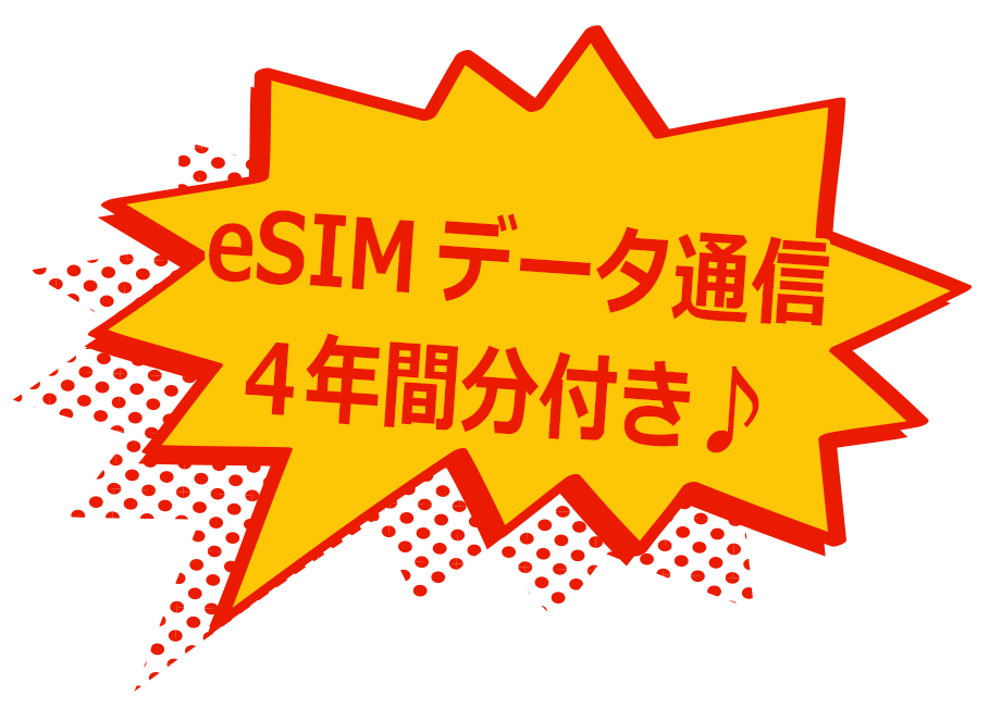 eSIMデータ通信4年間分付き♪