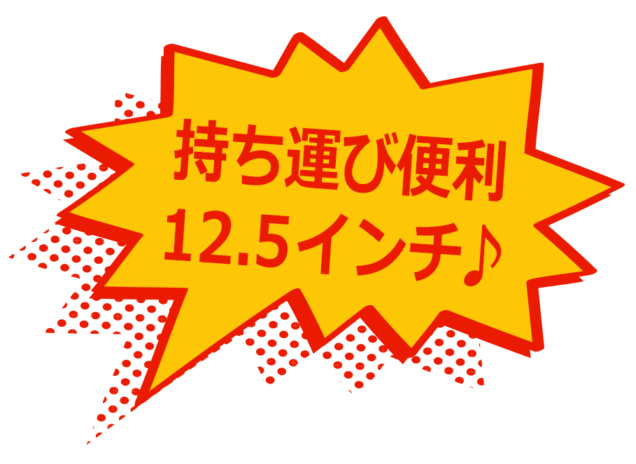 持ち運び便利12.5インチ♪