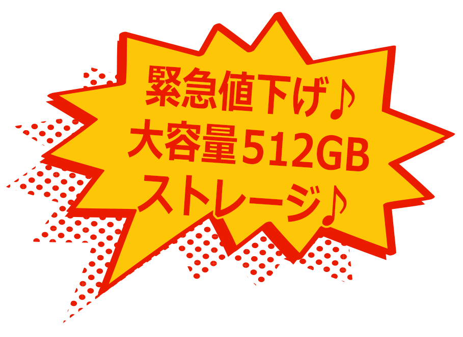 緊急値下げ♪大容量512GBストレージ♪