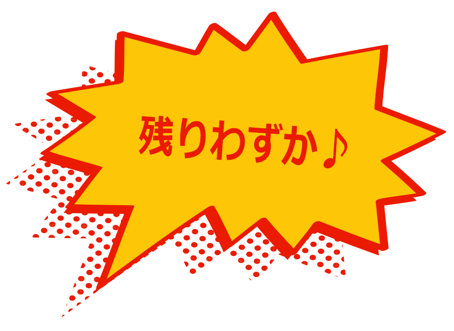 残りわずか♪