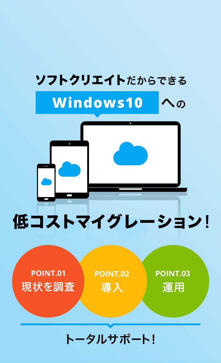 ソフトクリエイトだからできる Windows 10 の低コストマイグレーション！